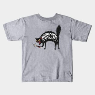 Anti social pissed off Cat Kids T-Shirt